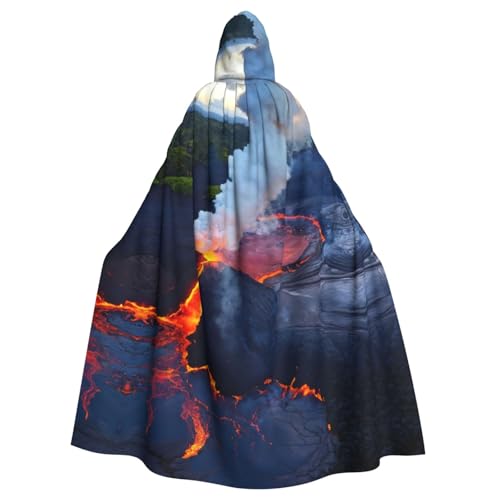 WenDang Kilauea Umhang mit Kapuze, Vulkan-Druck, Halloween, Erwachsene, Party, Karneval, Cosplay, Kostüme, Erwachsenen-Dekoration, Umhang WenDang Kilauea Umhang mit Kapuze, Vulkan-Druck, Halloween, Erwachsene, Party, Karneval, Cosplay, Kostüme, Erwachsenen-Dekoration, Umhang von WenDang