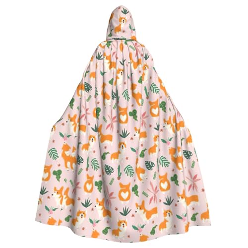 WenDang Kleine Größe Corgi Print Uni Kapuzenumhang für Erwachsene, eleganter Halloween-Kapuzenumhang, bequemer langer Kapuzenumhang WenDang Kleine Größe Corgi Print Uni Kapuzenumhang für Erwachsene, eleganter Halloween-Kapuzenumhang, bequemer langer Kapuzenumhang von WenDang