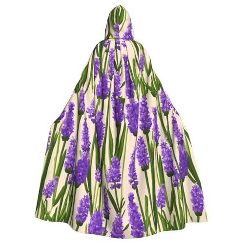 WenDang Lavendel-Stempel-Druck, Uni, Kapuzenumhang für Erwachsene, eleganter Halloween-Kapuzenumhang, bequemer langer Kapuzenumhang WenDang Lavendel-Stempel-Druck, Uni, Kapuzenumhang für Erwachsene, eleganter Halloween-Kapuzenumhang, bequemer langer Kapuzenumhang von WenDang