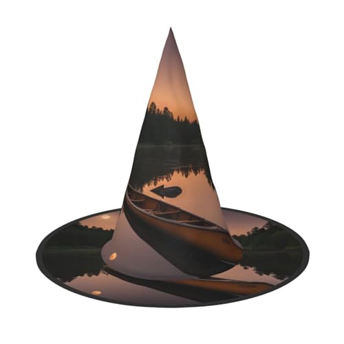 WenDang Mondschein Kanu Allagash River Halloween Hut lustig Urlaub Party Hut Kostüm Ball Cosplay Karneval DIY Dekoration (2 Stück) von WenDang