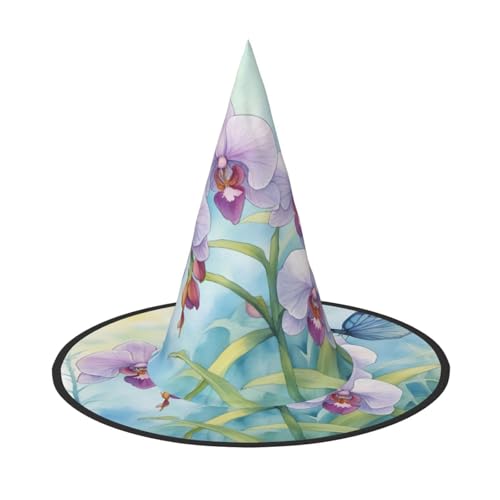 WenDang Orchideenhut, Blume, Schmetterling, weich, frisch, Frühling, Halloween, lustig, Urlaub, Party, Kostüm, Ball, Cosplay, Karneval, DIY-Dekoration (2 Stück) von WenDang
