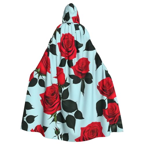 WenDang Roter Rosen-Druck, Uni, Kapuzenumhang für Erwachsene, eleganter Halloween-Kapuzenumhang, bequemer langer Kapuzenumhang WenDang Roter Rosen-Druck, Uni, Kapuzenumhang für Erwachsene, eleganter Halloween-Kapuzenumhang, bequemer langer Kapuzenumhang von WenDang