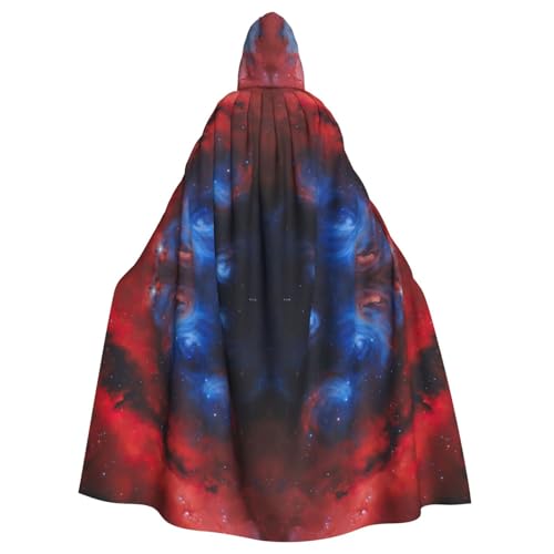 WenDang Roter blauer Galaxie-Druck, Uni-Kapuzenumhang für Erwachsene, eleganter Halloween-Kapuzenumhang, bequemer langer Kapuzenumhang WenDang Roter blauer Galaxie-Druck, Uni-Kapuzenumhang für Erwachsene, eleganter Halloween-Kapuzenumhang, bequemer langer Kapuzenumhang von WenDang