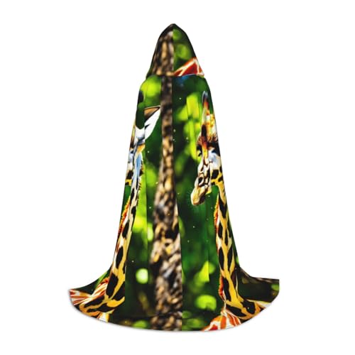 WenDang Umhang mit cleverem Giraffen-Druck – vielseitiges Uni-Design für Cosplay, Partys, Make-up-Ball, Motto-Partys von WenDang