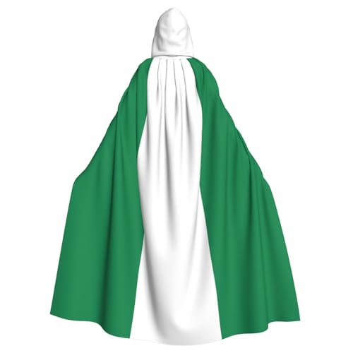 WenDang Umhang mit der Flagge von Nigeria, für Halloween, Erwachsene, mit Kapuze, für Partys, Karneval, Cosplay, Kostüme, Erwachsenendekoration, Umhang WenDang Umhang mit der Flagge von Nigeria, für Halloween, Erwachsene, mit Kapuze, für Partys, Karneval, Cosplay, Kostüme, Erwachsenendekoration, Umhang von WenDang