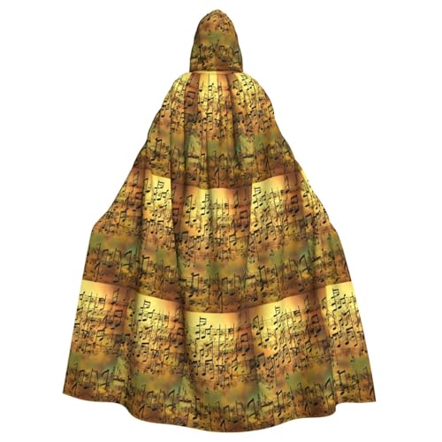 WenDang Uni-Kapuzenumhang mit Musiknoten-Aufdruck, für Erwachsene, eleganter Halloween-Kapuzenumhang, bequemer langer Kapuzenumhang WenDang Uni-Kapuzenumhang mit Musiknoten-Aufdruck, für Erwachsene, eleganter Halloween-Kapuzenumhang, bequemer langer Kapuzenumhang von WenDang
