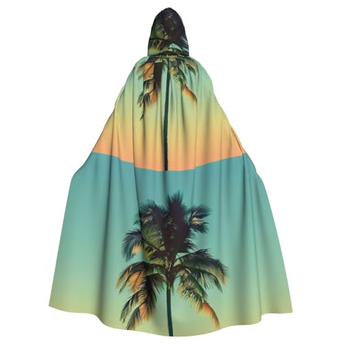 WenDang Uni Kapuzenumhang mit Palmenaufdruck für Erwachsene, eleganter Halloween-Kapuzenumhang, bequemer langer Kapuzenumhang WenDang Uni Kapuzenumhang mit Palmenaufdruck für Erwachsene, eleganter Halloween-Kapuzenumhang, bequemer langer Kapuzenumhang von WenDang