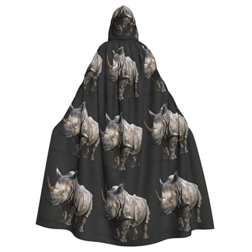 WenDang Uni Kapuzenumhang mit Tiernashorn-Druck, für Erwachsene, eleganter Halloween-Kapuzenumhang, bequemer langer Kapuzenumhang WenDang Uni Kapuzenumhang mit Tiernashorn-Druck, für Erwachsene, eleganter Halloween-Kapuzenumhang, bequemer langer Kapuzenumhang von WenDang