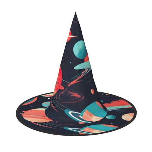 WenDang Weltraumplaneten Halloween-Hut, lustig, für Urlaub, Party, Kostüm, Ball, Cosplay, Karneval, DIY-Dekoration (2 Stück) von WenDang