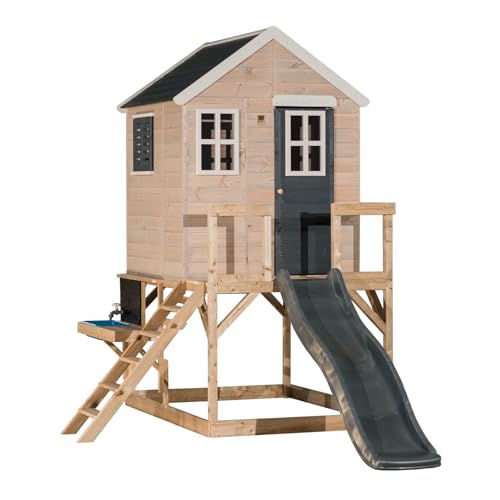 Wendi Toys M22G-K Spielhaus Kinder Outdoor mit Rutsche und Matschküche, 310 x 197 x 242 cm, Grau, FSC Holz, Kinderspielhaus für Garten, Gartenhaus für Kinder 3-7 Jahre, Outdoor-Abenteuer im Freien Wendi Toys M22G-K Spielhaus Kinder Outdoor mit Rutsche und Matschküche, 310 x 197 x 242 cm, Grau, FSC Holz, Kinderspielhaus für Garten, Gartenhaus für Kinder 3-7 Jahre, Outdoor-Abenteuer im Freien von Wendi Toys