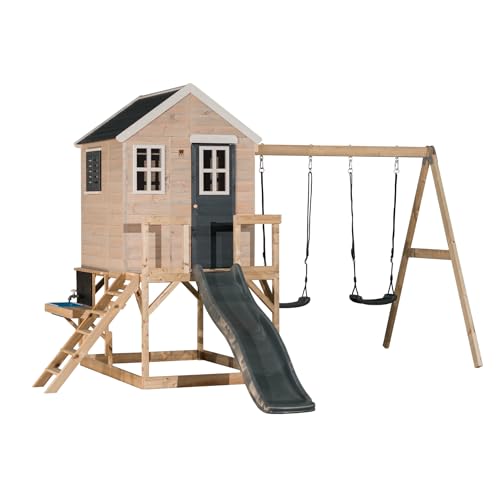 Wendi Toys M28G-K Gartenspielhaus für Kinder mit Doppelschaukel, Klettergerüst & Wasserspielküche, FSC Holz, Grau, 330 x 405 x 242 cm – Perfektes Kinderspielhaus für Gartenaktivitäten Wendi Toys M28G-K Gartenspielhaus für Kinder mit Doppelschaukel, Klettergerüst & Wasserspielküche, FSC Holz, Grau, 330 x 405 x 242 cm – Perfektes Kinderspielhaus für Gartenaktivitäten von Wendi Toys