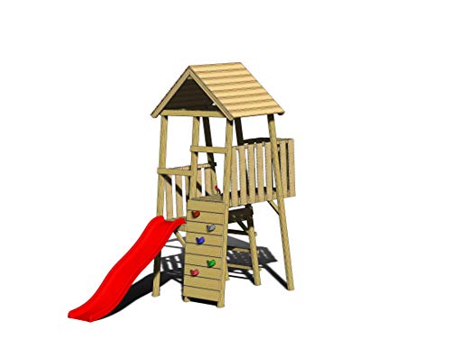Wendi Toys Spielplatz aus Holz für Kinder mit Rutsche 175 cm von Wendi Toys