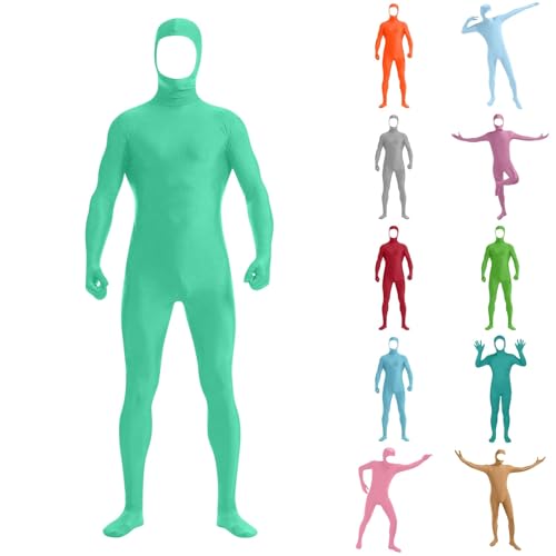 Wenlzhnb Halloween Kostüm kinder Unisex Ganzkörperanzug Halloween Karneval Kostüm Bodysuit Karneval Open Face Jumpsuit Ganzkörperanzug (#Green, M) von Wenlzhnb