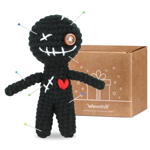WenmthG Funny Voodoo Puppe mit Nadeln Groß 12CM Büro Geschenk für Kollegen Kollegin Freunde, Lustige Geschenke Voodoo Puppe zum Entspannen Stressabbau - Schwarz 1 Stück WenmthG Funny Voodoo Puppe mit Nadeln Groß 12CM Büro Geschenk für Kollegen Kollegin Freunde, Lustige Geschenke Voodoo Puppe zum Entspannen Stressabbau - Schwarz 1 Stück von WenmthG