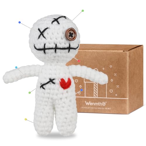 WenmthG Lustige Geschenke Voodoo Puppe Groß mit Nadeln für Kollegen Kollegin Freunde, Wicked Voodoo Puppe Arbeit zum Entspannen Stressabbau - Funny Voodoo Puppe Groß 12CM Weiß 1 Stück WenmthG Lustige Geschenke Voodoo Puppe Groß mit Nadeln für Kollegen Kollegin Freunde, Wicked Voodoo Puppe Arbeit zum Entspannen Stressabbau - Funny Voodoo Puppe Groß 12CM Weiß 1 Stück von WenmthG