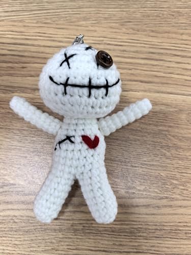 WenmthG Lustige Geschenke Voodoo Puppe Groß mit Nadeln für Kollegen Kollegin Freunde, Wicked Voodoo Puppe Arbeit zum Entspannen Stressabbau - Funny Voodoo Puppe Groß 12CM Weiß 1 Stück von WenmthG
