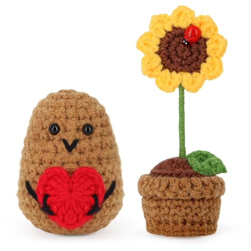 WenmthG Pocket Hug Positive Kartoffel und Positive Sonnenblume Deutsch Glücksbringer von WenmthG