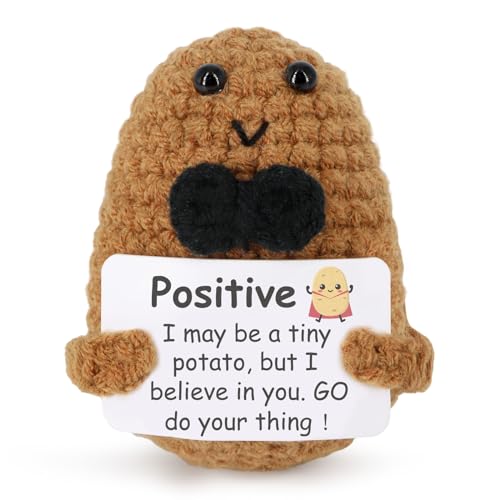 WenmthG Pocket Hug Positive Tiny Potato, Gestrickte Kartoffel Puppe für Freunde Kollegen und Familie, Positive Kartoffel (1 St) von WenmthG