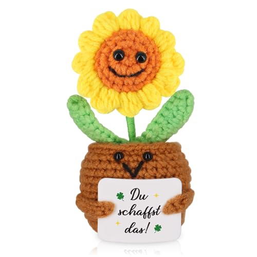 WenmthG Positive Sonnenblume Mutmacher Geschenk Glücksbringer Prüfung, Gestrickte Sonnenblume Puppe Gute Besserung Geschenke, Ermutigung Geschenke Positive Kartoffel Deutsch Ersatz WenmthG Positive Sonnenblume Mutmacher Geschenk Glücksbringer Prüfung, Gestrickte Sonnenblume Puppe Gute Besserung Geschenke, Ermutigung Geschenke Positive Kartoffel Deutsch Ersatz von WenmthG