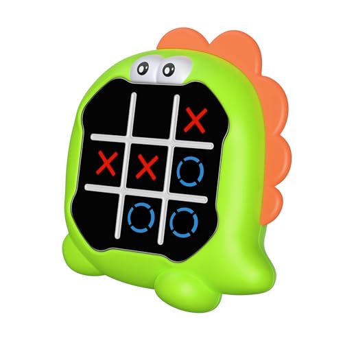 Elektronisches Tic-Tac Toe-Spiel, Digitales Tic-Tac Toe-Spiel, Montessori Spielzeug Fidget Toys, Brettspiele für 3+ Jährige Jungs Mädchen Erwachsene Geschenke für Unterwegs,Orange von Wenosda
