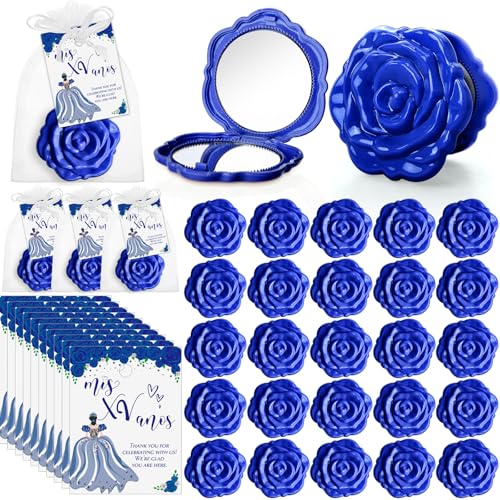 Wenqik Quinceanera Gastgeschenke für Gäste, Rosen-Design, Taschenspiegel, Quinceanera-Karten, Dankeschön-Geschenk und Organza-Beutel, 150 Stück, Partygeschenk Wenqik Quinceanera Gastgeschenke für Gäste, Rosen-Design, Taschenspiegel, Quinceanera-Karten, Dankeschön-Geschenk und Organza-Beutel, 150 Stück, Partygeschenk von Wenqik