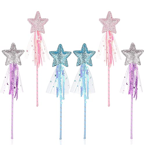 6 Stück Prinzessinnen Zauberstab, Zauberstab Mädchen, Stern Zauberstab, Feen Zauberstab, Zauberstab Kinder Glitzer, für Mädchen Weihnachten Halloween Geburtstagsfeier Dekoration, 3 Farben 6 Stück Prinzessinnen Zauberstab, Zauberstab Mädchen, Stern Zauberstab, Feen Zauberstab, Zauberstab Kinder Glitzer, für Mädchen Weihnachten Halloween Geburtstagsfeier Dekoration, 3 Farben von Wenrou