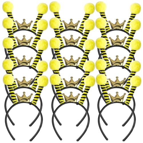 Wensdr 15 Stück Party Biene mit Krone Tentakel Kopfschmuck, niedliche Haarbänder für Mädchen, Party-Bienen-Dekoration, Stirnband Wensdr 15 Stück Party Biene mit Krone Tentakel Kopfschmuck, niedliche Haarbänder für Mädchen, Party-Bienen-Dekoration, Stirnband von Wensdr