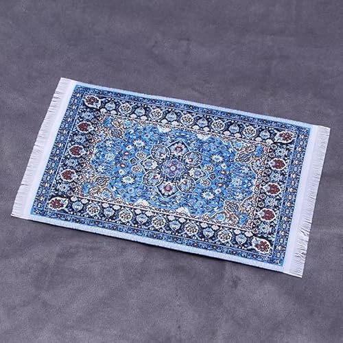Blau 1/12 Miniatur Teppiche und Teppich Puppenhaus Dekoration Zubehör Dekor Dekorationen Blau 1/12 Miniatur Teppiche und Teppich Puppenhaus Dekoration Zubehör Dekor Dekorationen von Wentoenapp
