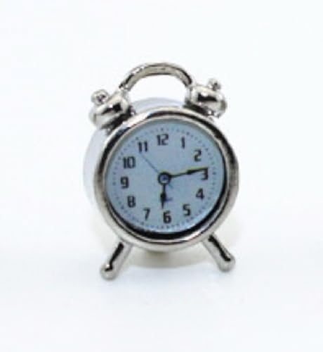Silber 1/12 Miniatur Wecker Puppenhaus Dekoration Zubehör Dekor Dekorationen Silber 1/12 Miniatur Wecker Puppenhaus Dekoration Zubehör Dekor Dekorationen von Wentoenapp