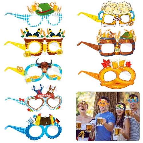 Wentsent 24 Stück Oktoberfest Partybrille, Accessoires Papier Brillen Lustig Party Deko Bayrisch Foto Requisiten Bayern Photo Booth Props Dekoration Wentsent 24 Stück Oktoberfest Partybrille, Accessoires Papier Brillen Lustig Party Deko Bayrisch Foto Requisiten Bayern Photo Booth Props Dekoration von Wentsent