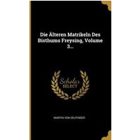 Die Älteren Matrikeln Des Bisthums Freysing, Volume 3... von Wentworth Pr