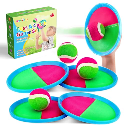 Weokeey Klettballspiel für Kinder Klettball Strandspielzeug Outdoor Spielzeug Wasserdicht Klettspiel Wurf Spiel Kinderspiele Ostergeschenke Kinder ab 3 4 5 6 7 Jahre Ballspiele für Draußen Garten Weokeey Klettballspiel für Kinder Klettball Strandspielzeug Outdoor Spielzeug Wasserdicht Klettspiel Wurf Spiel Kinderspiele Ostergeschenke Kinder ab 3 4 5 6 7 Jahre Ballspiele für Draußen Garten von Weokeey