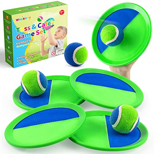 Weokeey Klettballspiel für Kinder Klettball Strandspielzeug Pool Spielzeug Ballspiele für Draußen Wurfspiel Garten Outdoor Spielzeug Ostergeschenke Kinder 3 4 5 6 7 Jahren Junge Mädchen Weokeey Klettballspiel für Kinder Klettball Strandspielzeug Pool Spielzeug Ballspiele für Draußen Wurfspiel Garten Outdoor Spielzeug Ostergeschenke Kinder 3 4 5 6 7 Jahren Junge Mädchen von Weokeey