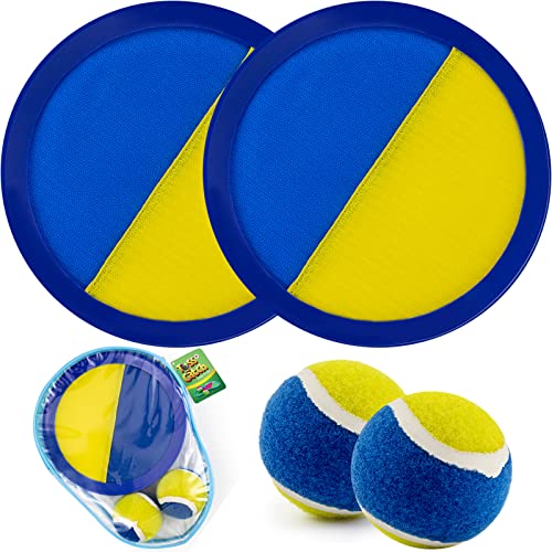 Weokeey Klettballspiel für Kinder Klettball Strandspielzeug Wurfspiel Kinder Outdoor Spiele für Draußen Gartenspiele Strandspiele Kinderspiele Geschenke für Kinder ab 3 4 5 6 7 8 9 10 Jahren von Weokeey