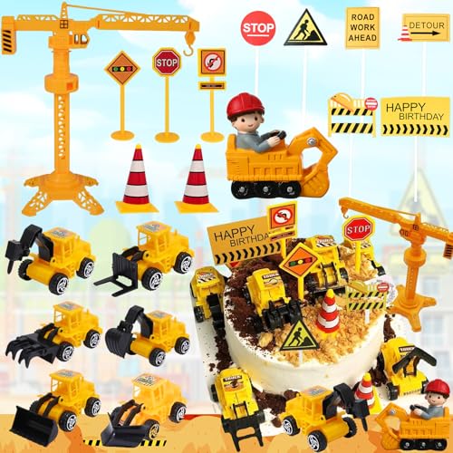 Weploda 19 Stück Kuchen Deko Baustelle Set, Bagger Tortendeko, Bagger Kuchendeko Auto, Baufahrzeug Cupcake Topper, Kinder Geburtstag Party Dekoration, für Junge Mädchen 2 3 4 5 Jahre Weploda 19 Stück Kuchen Deko Baustelle Set, Bagger Tortendeko, Bagger Kuchendeko Auto, Baufahrzeug Cupcake Topper, Kinder Geburtstag Party Dekoration, für Junge Mädchen 2 3 4 5 Jahre von Weploda