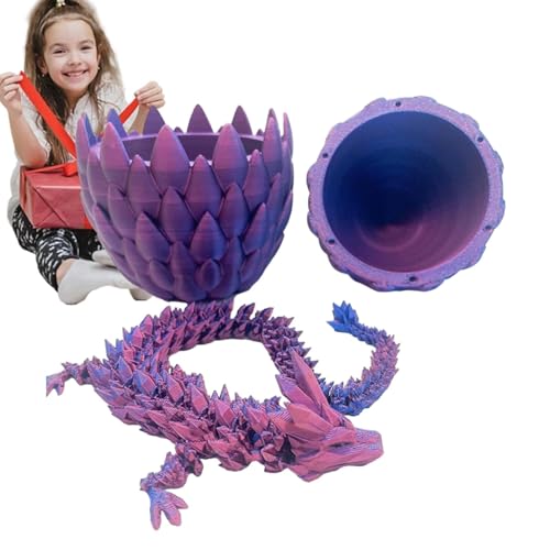 3D-gedrucktes Drachenspielzeug, Drache im Inneren 3D, 3D-Dracheneier mit Drachen im Inneren, flexibel gefüllte Ostereier, Ostereier mit Spielzeug im Inneren, Drachen-Ostereier für die Osterparty von Weppduk