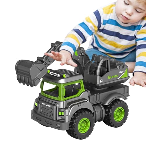 Bau-LKW-Fahrzeugspielzeug – Ingenieur-LKW für Kinder | Bau-Autotransporter-Spielzeugset | Realistisches Baggerspielzeug | Kleines Baumaschinenspielzeug für Jungen, Mädchen und Kinder ab 3 Jahren von Weppduk