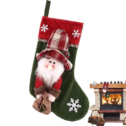 Weihnachtsstrümpfe - Weiche Nikolausstrümpfe | Gestrickter Weihnachtsstrumpf | Familie Weihnachtsstrumpf Kamin Behänge Strumpf für Urlaubsdekoration von Weppduk