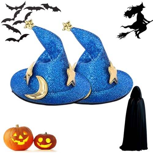 Weppduk Halloween-Haarspangen, Zaubererhut, Kopfschmuck, dekorative Kleidungsnadel, Haarspange für Mädchen, Kopfschmuck, Cosplay-Kostüm Weppduk Halloween-Haarspangen, Zaubererhut, Kopfschmuck, dekorative Kleidungsnadel, Haarspange für Mädchen, Kopfschmuck, Cosplay-Kostüm von Weppduk