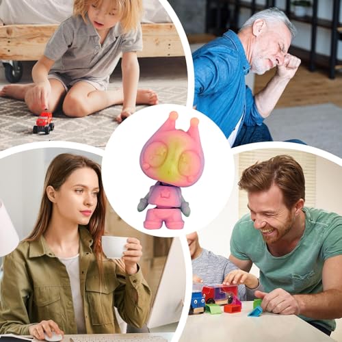 Weqizuerqi 3D Gedruckte Tiere | Gliederbare Leuchtende Alien-Figuren | Sammelfiguren Für Büro Schreibtisch Nachttisch Wohnzimmer Tischdekoration Familie Freunde von Weqizuerqi