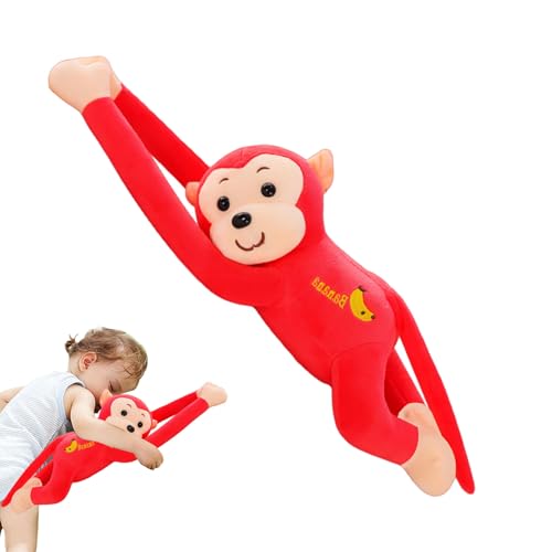 Weqizuerqi 45 X 10 X 10 cm Hängender AFFE Hanging Monkey Langarmiger AFFE Hängende Gibbons Stofftier Anhänger Fensteraffe Kindersicheres Kuscheltier Äffchen Für Kinder Mädchen Und jungens von Weqizuerqi