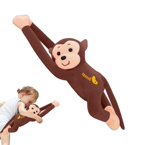 Weqizuerqi 45 X 10 X 10 cm Hängender AFFE Hanging Monkey Langarmiger AFFE Hängende Gibbons Stofftier Anhänger Fensteraffe Kindersicheres Kuscheltier Äffchen Für Kinder Mädchen Und jungens von Weqizuerqi