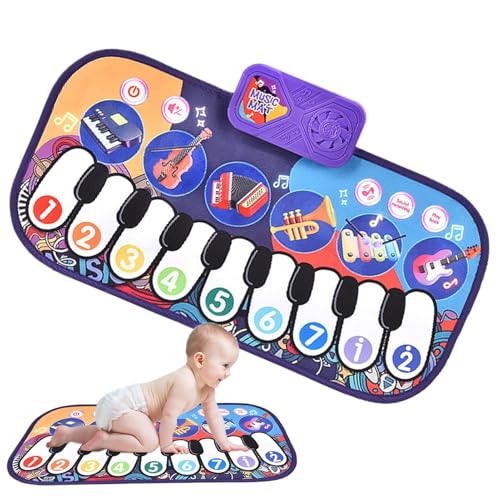 Weqizuerqi Babyspielmatte mit Klavier, Musikmatte | Baby Play Matte Floor Klavier,Tastatur -Lernspielzeug, elektronisches Musikspielzeug, Kleinkindmusikinstrumente für und Mädchen von Weqizuerqi