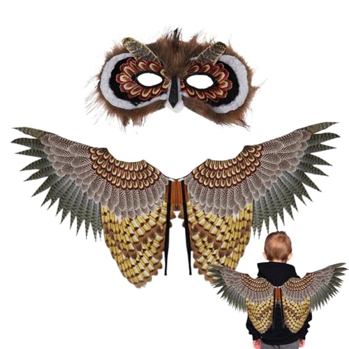 Weqizuerqi Eulenkostüm Eulenanzug Vogelflügel Set Mit Eulenmaskenflügeln Für Kinder Vogelkostüm Eulenkostüm Für Bühnenshow-Karneval Halloween Cosplay Verkleidung Weqizuerqi Eulenkostüm Eulenanzug Vogelflügel Set Mit Eulenmaskenflügeln Für Kinder Vogelkostüm Eulenkostüm Für Bühnenshow-Karneval Halloween Cosplay Verkleidung von Weqizuerqi