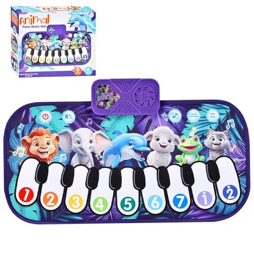 Weqizuerqi Klaviermatte, Babyspielmatte mit Klavier - Baby Play Matte Floor Klavier,Tastatur -Lernspielzeug, elektronisches Musikspielzeug, Kleinkindmusikinstrumente für und Mädchen von Weqizuerqi