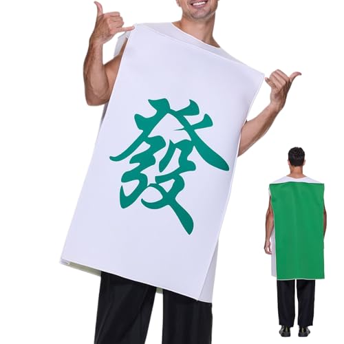Weqizuerqi Lustiges Erwachsenen Kostüm | Realistisches Mahjong Kostüm | Scherzartige Verkleidung Für Damen Herren Versammlung Bühnenauftritt Party Cosplay Event Zuhause von Weqizuerqi