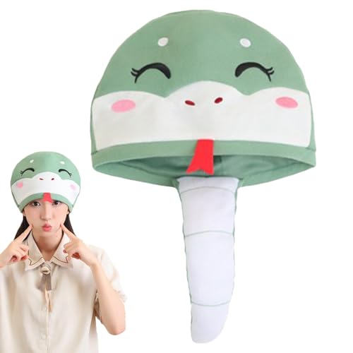 Weqizuerqi Plüsch-Schlangenhut, Cartoon-Tierhut - Maskerade Cosplay Plüsch Kopfbedeckung | Lustige Cosplay-Partys, Fotokabinen-Requisiten, neuartige Performance-Mütze für Kinder und Erwachsene Weqizuerqi Plüsch-Schlangenhut, Cartoon-Tierhut - Maskerade Cosplay Plüsch Kopfbedeckung | Lustige Cosplay-Partys, Fotokabinen-Requisiten, neuartige Performance-Mütze für Kinder und Erwachsene von Weqizuerqi