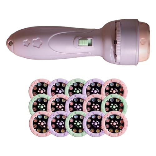 Weqizuerqi Projektor Taschenlampe Für Kinder, Kinder Taschenlampe Projektor, Feinmotorik Spielzeug, 120 Muster Projektionstaschenlampen Für,Vorschullernen, Cartoon-Taschenlampe von Weqizuerqi