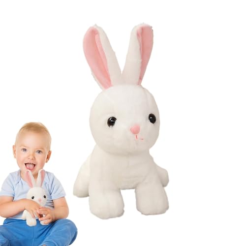 Weqizuerqi Realistischer Hasen, ausgestopfter Kaninchen realistisch | Süße ausgestopfte Hasenpuppe - Home Decor Plushie Toy, realistische Stofftierkaninchenpuppe für und Mädchen von Weqizuerqi