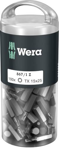 Wera 867/1 Z TORX® DIY 100 SiS 05072447001 Torx-Bit T 15 Werkzeugstahl legiert, zähhart D 6.3 100St. von Wera